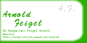 arnold feigel business card